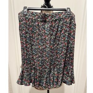 NWT Loft Mini Skirt Artsy Floral Multi Color XL